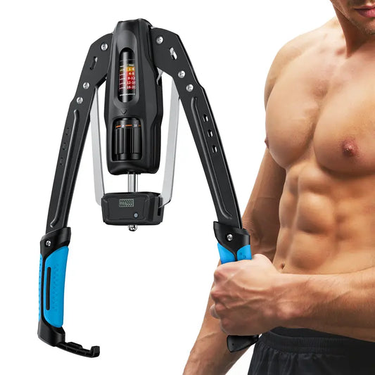💪 Hydraulic Arm Trainer with Counter, 22‑440lbs Foldable Home Upper Body Workout Equipment